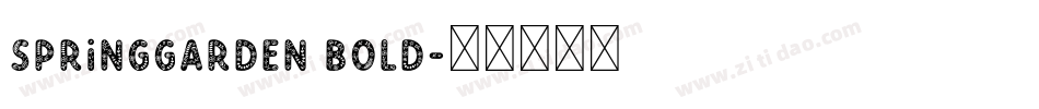 SpringGarden Bold字体转换
